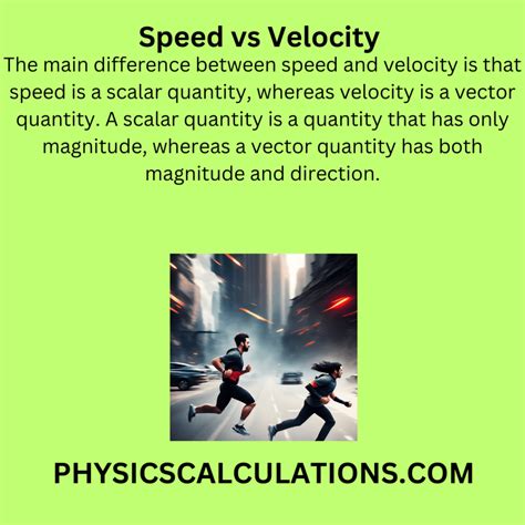 Speed vs Velocity .